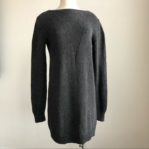 Alexander Wang Geometric Pattern Oversized Boat Neck Sweater Dress - Picture 1 of 5